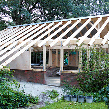 Bild von einer Dachkonstruktion